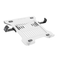 ShoppingAll VESA Laptop Mount Tray for Monitor Arms and Stands - White-[LAPTOP MOUNTING COMPATIBILITY] The tray holds 10" -17" laptops securely and is compatible with 75mm x 75mm or 100mm x 100mm VESA mounting holes.