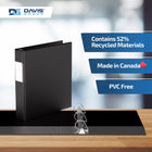 Davis Group Premium Economy Binder - Round Ring - 1.5" - Black - 6 Pack-Ideal for Conferences, Reference, Colleges & Universities