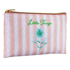 Moments of Joy Pouch - Flower Stripe-Features gold-tone zipper and puller accents
