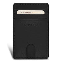 Champs Onyx Leather Access Card Case - Black-Leather Access Card Case