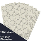 JAM Paper Round Circle Label Sticker Seals, 1 2/3 inch diameter, Ivory, 3 Sets of 120 (147627045g)-Ivory