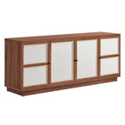 Modway Capri 63" Wood Grain TV Console - Walnut-Wood Grain Laminate
