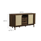 Modway Reid 63" Curved Sideboard - Walnut-Laminate Finish