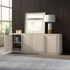 Hudson&Canal Vance Rectangular TV Stand for TV's up to 78" - Alder White-Features easy assembly