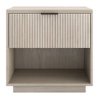 Hudson&Canal Karten 24" Nightstand - Alder White-Features a smooth-glide drawer and open cubby storage space