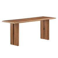 Modway Amistad 46" Wood Bench - Walnut-Modern Farmhouse 46" Dining Bench