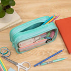 ZIPIT Half & Half 3 Pocket Pencil Case - Teal-7