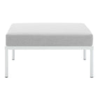 Modway Harmony Sunbrella Outdoor Patio Aluminum Ottoman - Grey-Assembly Required