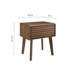 Modway Render End Table - Walnut-Accent Table For Entryway