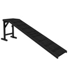 PawHut 74" L Pet Ramp with Non-slip Carpet - Black-Designed for older, small, or mobility-impaired animals to provide them with a gentle slope for climbing.