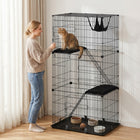 PawHut 3-Tier Cat Cage Indoor with Hammock Cushions for 1-2 Kittens-Cosy hammock and soft mats keep cats relaxed and happy
