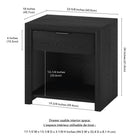 Hudson&Canal Clara 24" Rectangular Nightstand - Black Grain-Product Dimensions: 18" L x 23.63" W x 24" H