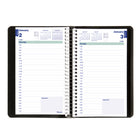 Blueline 2027 Daily Planner with Spiral Binding and Soft Lizard-Like Cover - 8" x 5" - Black-Spiral binding and soft lizard-like