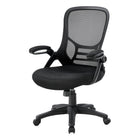 Monarch Specialties 7367 Ergonomic Mesh Office Chair - Black-Experience ultimate support with our mid-back office chair featuring breathable black mesh fabric and plush foam cushioning for maximum comfort