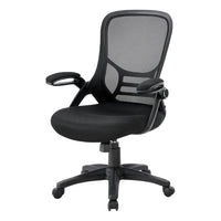 Monarch Specialties 7367 Ergonomic Mesh Office Chair - Black-Experience ultimate support with our mid-back office chair featuring breathable black mesh fabric and plush foam cushioning for maximum comfort