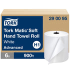 Tork Advanced Soft Hand Towel - 6 Pack-Tork Matic Soft Hand Towel Roll White H1: The perfect solution if you want your restroom to be hygienic and stylishly representative of your business quality. Even if your restroom has high-frequency use, your guests can dry their hands gently yet thoroughly with these super-absorbent bulk paper towels. The advanced quality paper towel also impresses with its attractive look.