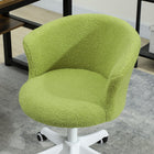 Vinsetto Fluffy Armless Office Chair with Adjustable Height - Light Green-Colour: Light Green
