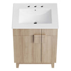Modway Miles 24" Bathroom Vanity - White/Oak-Assembly Required
