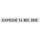 Trodat 1117 Phrase Dater Stamp - 4 mm - French-Break-resistant 12-year band includes month, day and year