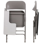 Flash Furniture HF-309AST-RT-GG Steel Folding Chair, Beige/Gray, 2 Pack-Non-Marring Floor Glides