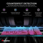 Cassida 6600 Business-Grade Bill Counter with ValuCount and UV Detection  (6600UV)-Ultraviolet sensors check for counterfeit bills and stop counting with an alert if a suspect bill is detected
