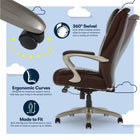 Serta Smart Layers Hensley Big and Tall Executive Chair - Brown-10