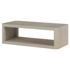 Hudson&Canal Kellan 47"W Rectangular Coffee Table - Alder White-Tabletop and lower shelf both have a weight capacity of 75 lbs