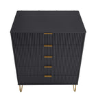 Manhattan Comfort DUMBO Modern Dresser Set and 5-Drawer Tall Dresser Set - Black-10