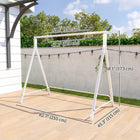 Outsunny Metal Porch Swing Stand with 4 Rings-Four rings accommodate a two-seater swing bench or a three-seater
