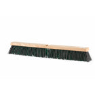 Globe Commercial Push Broom Head - Medium Bristles - 24"-Made with medium polypropylene bristles that can handle rough surfaces as well as gentle ones