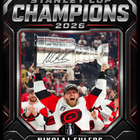 Frameworth Carolina Hurricanes 2026 Stanley Cup Champions Nikolaj Ehlers PhotoGlass Facsimile Signature Edition - 18" W x 22" H-Professionally framed in Canada: The image is printed in ultra high definition directly onto the glass itself and finished in a black frame