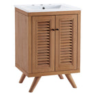 Modway Birdie 24" Bathroom Vanity - Natural/White-Assembly Required