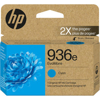 HP 936E EvoMore Ink Cartridge - High Yield - Cyan-This cartridge combines legendary performance and the quality you expect, all while keeping the planet in mind
