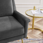 Modway Chesapeake Performance Velvet Armchair - Gold Grey-Durable Stain-Resistant Fabric
