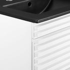 Modway Render 24" Wall-Mount Bathroom Vanity - White/Black-Fixtures Not Included