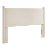 Modway Rael Performance Velvet King Headboard - Alabaster-Padded Headboard