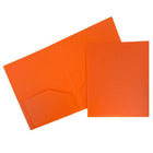 JAM Paper Heavy Duty 2-Pocket Folder - Orange - 6 Pack-Durable Plastic Presentation Folders | Colour: Orange