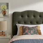Modway Annabel Premium Linen Blend Twin Headboard - Sage-7 Adjustable Mount Positions