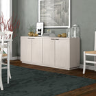 Hudson&Canal Mansfield 68"W Buffet Table - Alder White-Features easy assembly