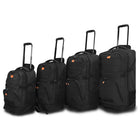 Tucci Italy Scorre 4-Piece Softside Spinner Luggage Set - Black-Designed in Italy to combine modern European style with practical, travel‑ready functionality