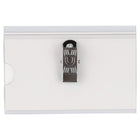 JAM Paper Plastic Name Tags with Clamp Hook - 3 5/8 x 2 1/4 - Clear - 24 Pack-Quantity: 24 Tags per pack