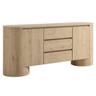 Modway Duval 71" Rounded Sideboard Storage Cabinet - Hickory Frost-Versatile Storage Cabinet