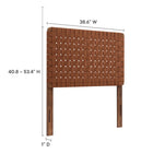 Modway Sparta Weave Vegan Leather Twin Headboard - Walnut Brown-8