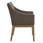 Modway Alton Fabric Upholstered Dining Armchair - Mocha Natural-Non-Marking Floor Glides