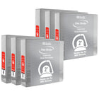 BAZIC Products 2" Slant D Ring View Binder with 2 Pockets - Grey - 6 Pack-Hard Vinyl Cover