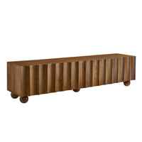 Modway Sorren Scalloped 71" Wood TV Stand - Walnut-Modern 71" TV Stand