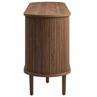 Modway Harlan 67" Fluted Oval Sideboard Cabinet - Walnut-8