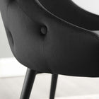 Modway Adorn Tufted Performance Velvet Dining Side Chair - Black-Black Tapered Legs