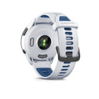 Garmin Forerunner 265 GPS Running and Triathlon Smartwatch - Black Bezel, Whitestone Case, Whitestone/Tidal Blue Silicone Band-Multi-band GNSS with SatIQ technology provides superior positioning accuracy in challenging environments while also optimizing the device's battery life