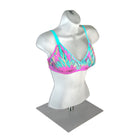 Azar Female White Plastic Bust Torso Mannequin - 12" Square Metal Base-Sold in packs of 1
